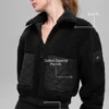 Bomber con ribetes de sherpa - Negro
