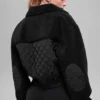 Bomber con ribetes de sherpa - Negro