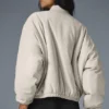 Bomber Premier de imitación de cuero - Bone