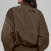 Bomber Urbanite de piel sintética - Espresso/Marfil