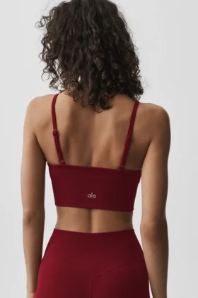 Bralette «Ribbed Delight» de modal sin costuras — Rojo «Summer Romance»