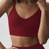 Bralette «Ribbed Delight» de modal sin costuras — Rojo «Summer Romance»