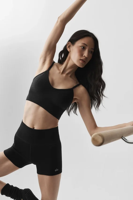 Bralette sin costuras «Delight» de modal acanalado - Negro