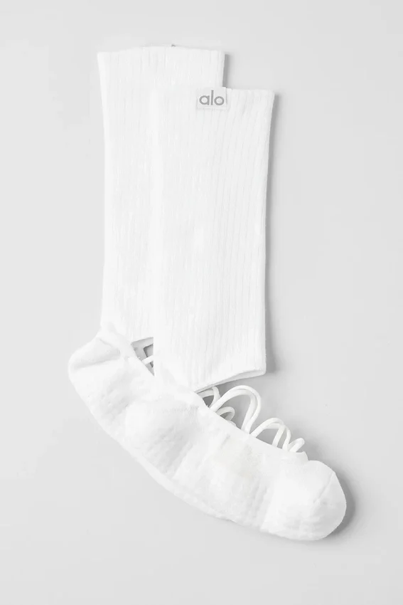 Calcetines con tiras Siren Grip para mujer - Blanco