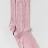 Calcetines de malla de cachemira - Rosa vintage