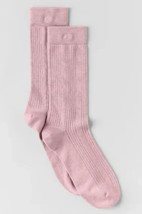 Calcetines de malla de cachemira - Rosa vintage