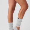 Calcetines de tiras Siren Grip para mujer – Gris jaspeado deportivo