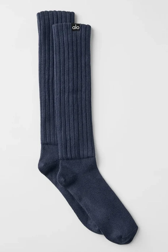 Calcetines fruncidos unisex - Azul marino