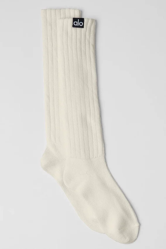 Calcetines fruncidos unisex - Color hueso