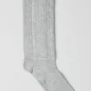 Calcetines fruncidos unisex — Gris jaspeado deportivo