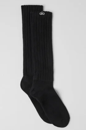 Calcetines fruncidos unisex - Negro