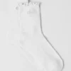 Calcetines Lettuce Edge para mujer - Blanco