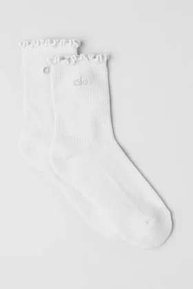 Calcetines Lettuce Edge para mujer - Blanco