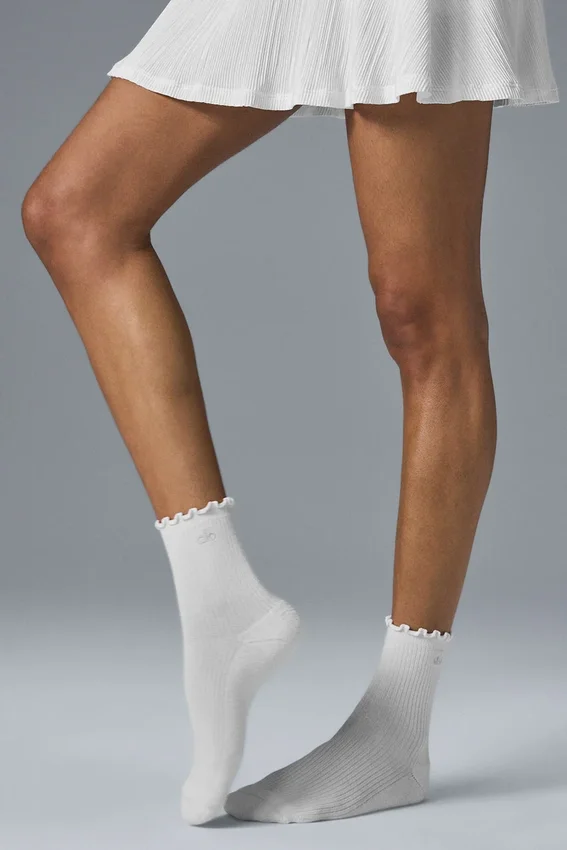 Calcetines Lettuce Edge para mujer - Blanco