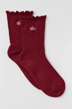 Calcetines Lettuce Edge para mujer - Rojo «Summer Romance»