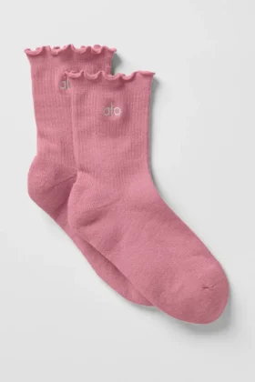 Calcetines Lettuce Edge para mujer - Rosa rosa silvestre
