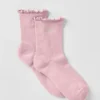 Calcetines Lettuce Edge para mujer - Rosa vintage