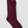 Calcetines Plush Lush para mujer - Burdeos