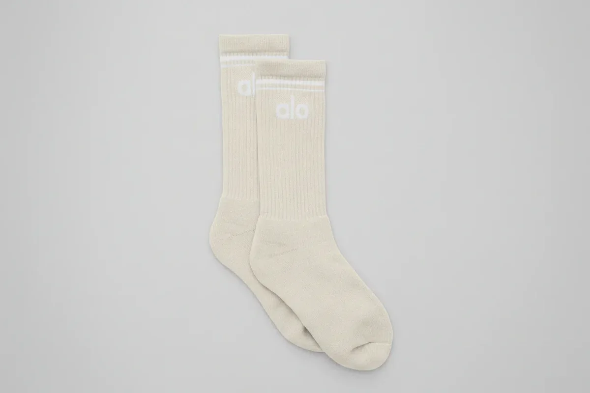 Calcetines retro unisex - Hueso/Blanco