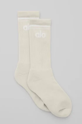 Calcetines retro unisex - Hueso/Blanco