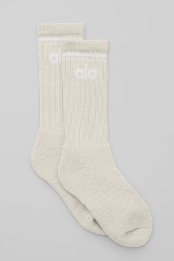 Calcetines retro unisex - Hueso/Blanco
