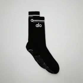 Calcetines Throwback Barre para mujer - Negro/Blanco