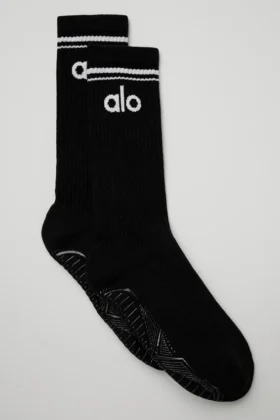 Calcetines Throwback Barre para mujer - Negro/Blanco