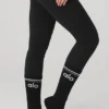 Calcetines Throwback Barre para mujer - Negro/Blanco