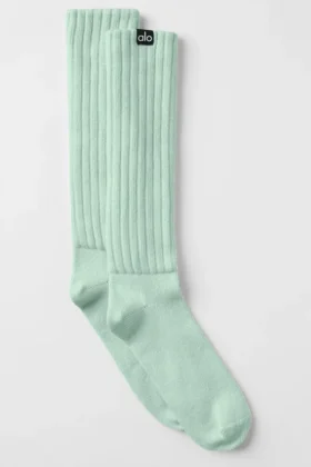 Calcetines unisex con fruncido - Menta
