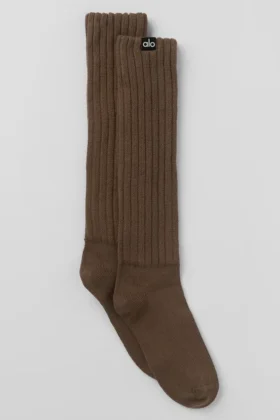 Calcetines unisex con pliegue - Espresso