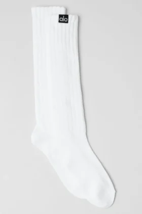 Calcetines unisex con puño fruncido - Blanco