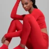 Calcetines unisex de alto rendimiento con lengüeta - Rojo brillante