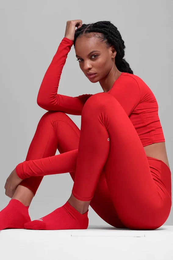 Calcetines unisex de alto rendimiento con lengüeta - Rojo brillante