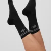 Calcetines unisex de alto rendimiento de media caña - Negro