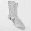 Calcetines unisex de caña media discretos - Gris jaspeado deportivo