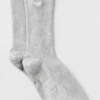 Calcetines unisex de caña media discretos - Gris jaspeado deportivo