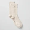 Calcetines unisex de caña media y diseño discreto - Color hueso