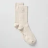 Calcetines unisex de caña media y diseño discreto - Color hueso