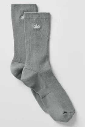 Calcetines unisex de caña media y diseño discreto - Gris lunar