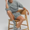 Calcetines unisex de caña media y diseño discreto - Gris lunar