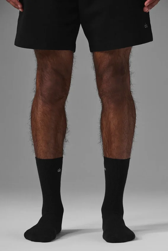 Calcetines unisex de caña media y diseño discreto - Negro