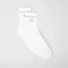 Calcetines unisex de estilo retro, medio altos - Blanco/Titanio