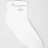 Calcetines unisex de estilo retro, medio altos - Blanco/Titanio