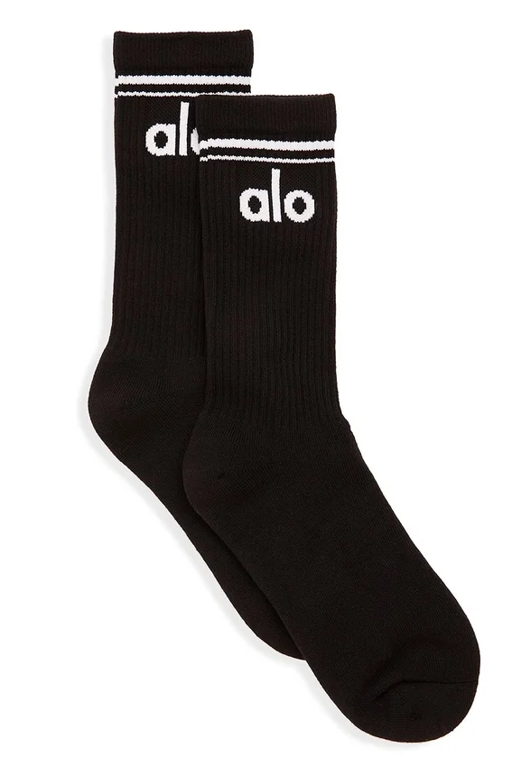 Calcetines unisex de estilo retro - Negro/Blanco