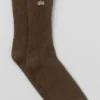 Calcetines unisex de lana y cachemira con efecto escarchado - Espresso jaspeado/marfil