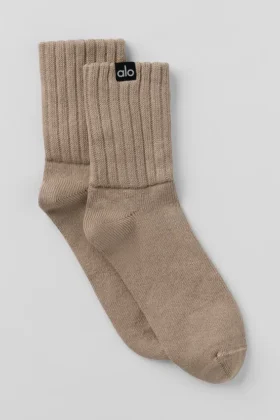 Calcetines unisex de media caña con fruncido - Gravel