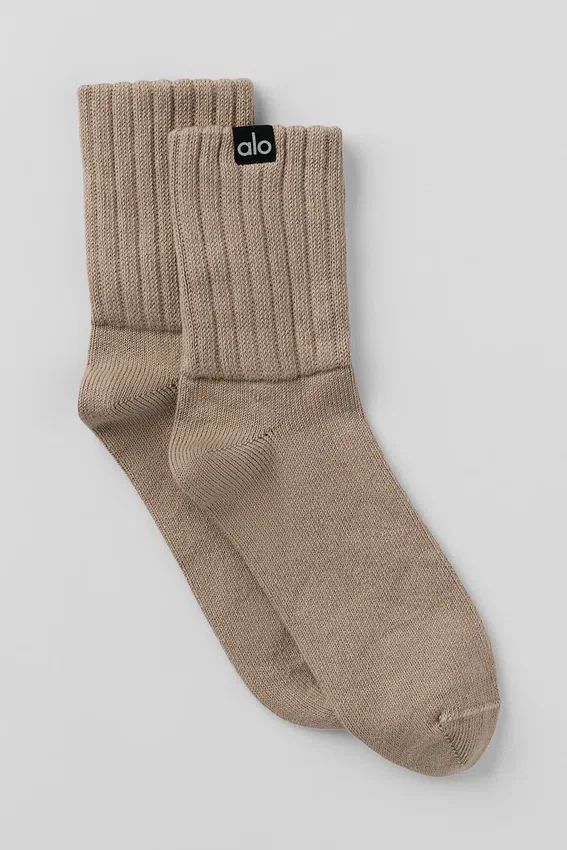Calcetines unisex de media caña con fruncido - Gravel