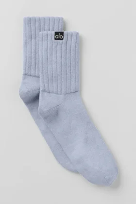 Calcetines unisex de media caña con fruncido - Winter Frost