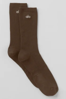 Calcetines unisex de media caña discreto - Espresso