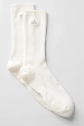 Calcetines unisex de media caña discreto - Marfil